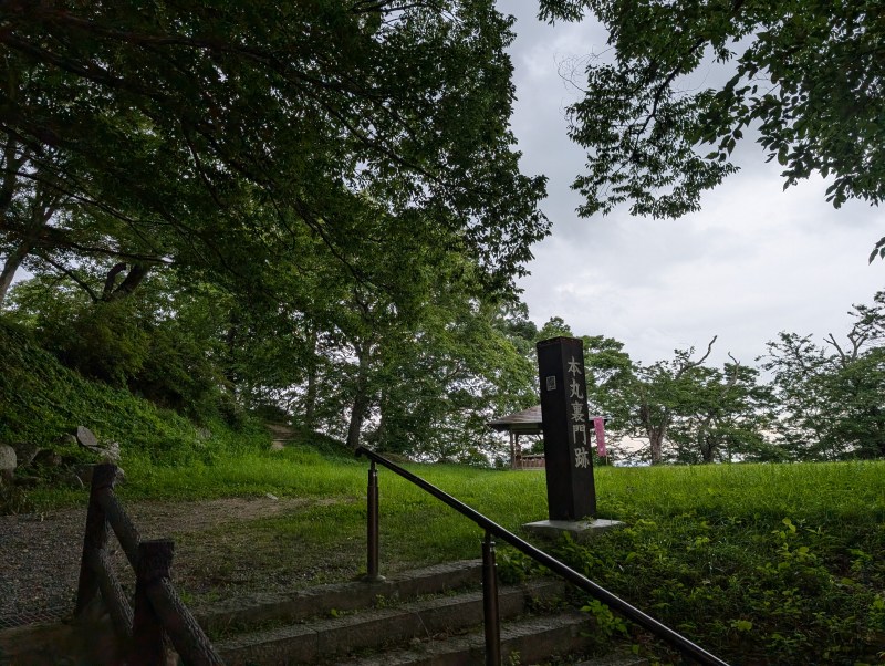 三春城跡 本丸裏門跡の枡形虎口