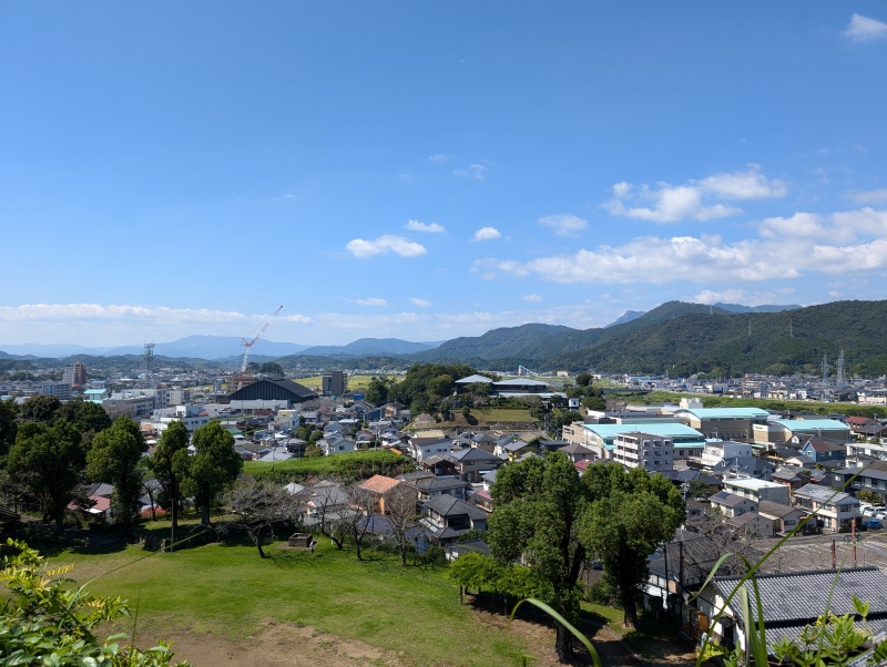 本丸から望む大瀬川・五ヶ瀬川