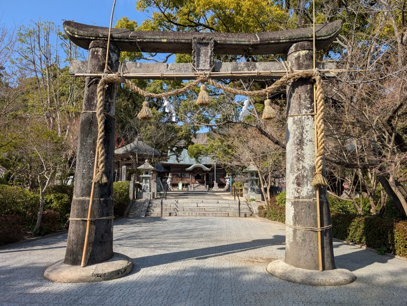 與止日女神社 三の鳥居 佐賀市重要文化財