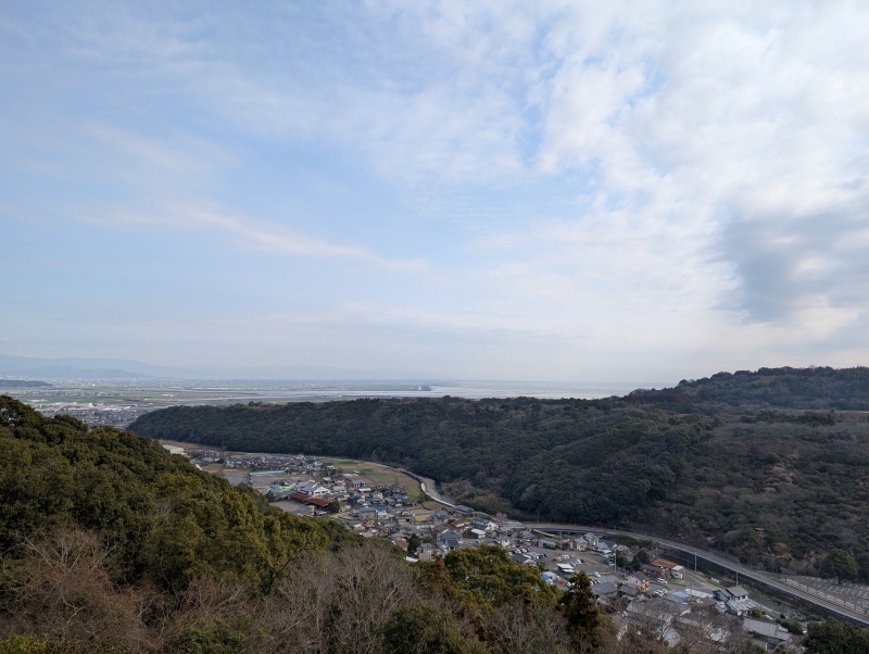 奥の院から望む鹿島市と有明海
