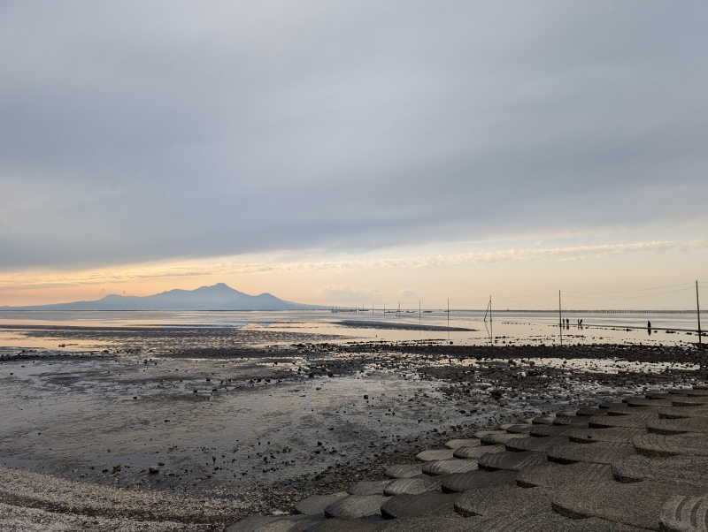 長部田海床路 入口付近の様子
