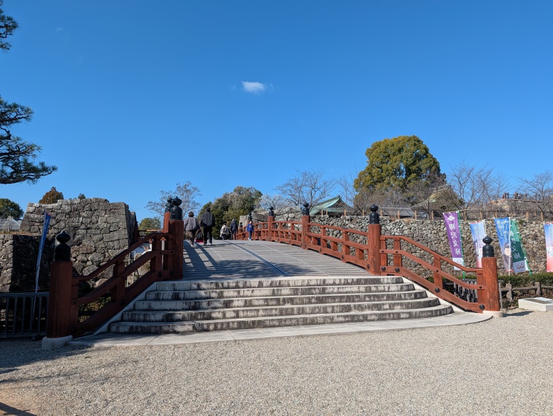 大和郡山城 極楽橋と内堀