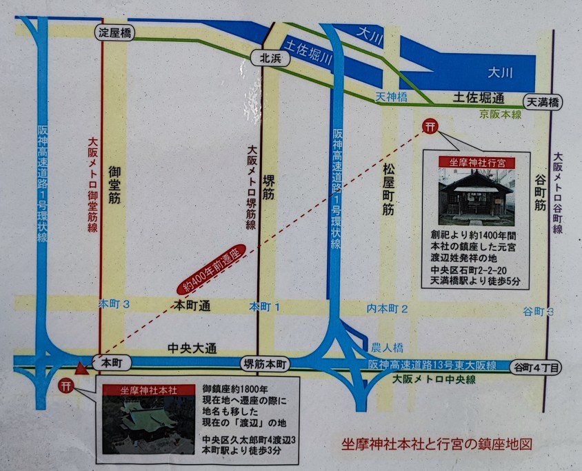 坐摩神社 行宮 鎮座石