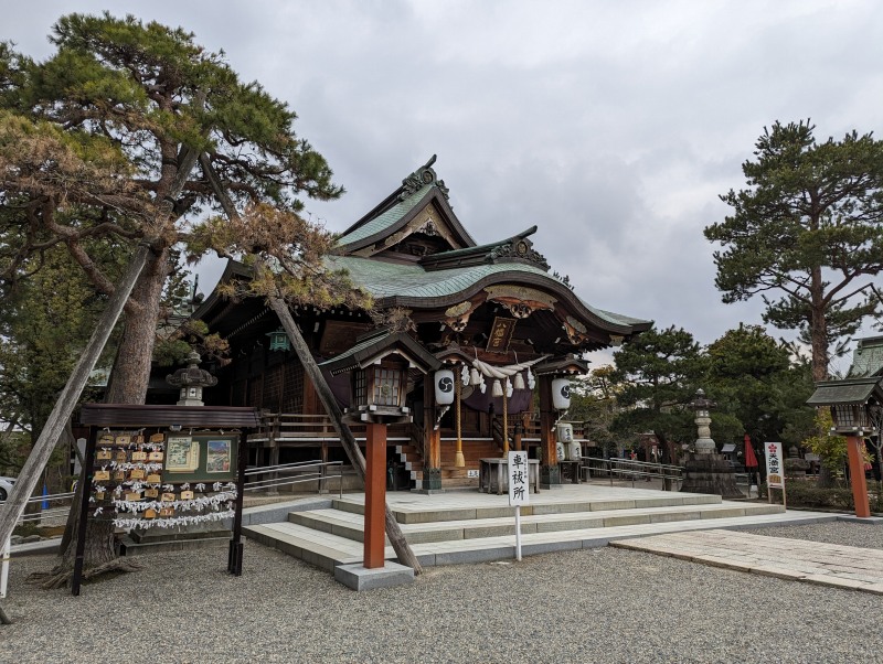 五泉八幡宮 拝殿 正面 安政5年建立