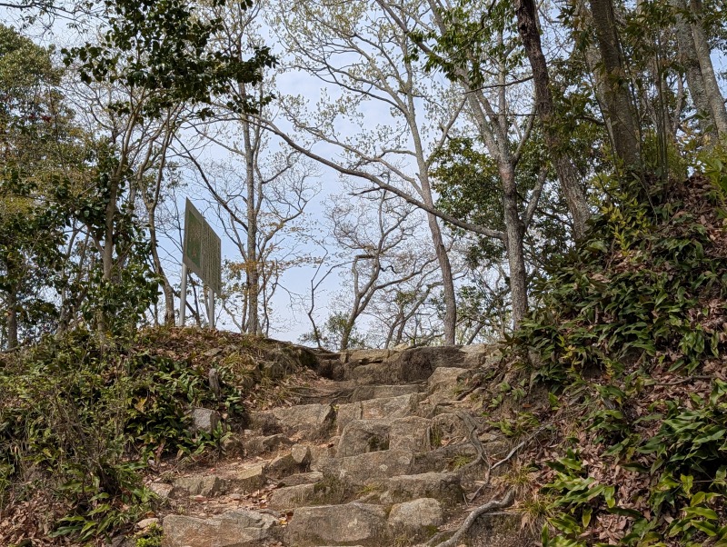 中の丸へ続く石段と登城路